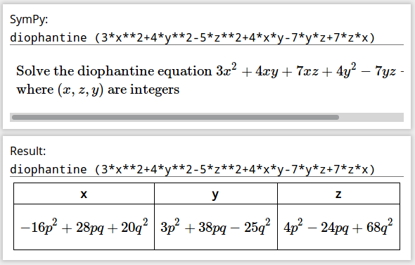 Gamma's Diophantine equation solution