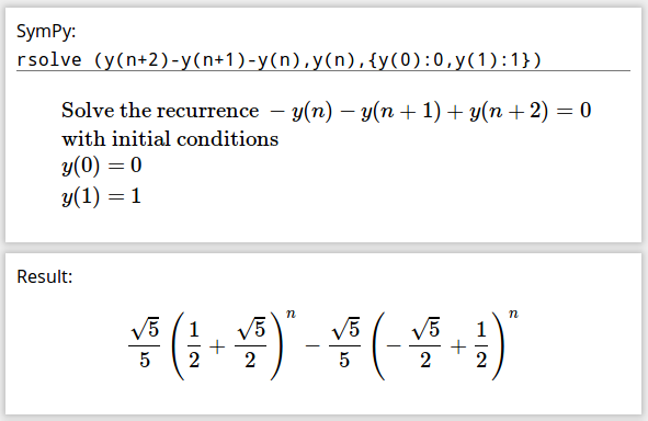 Gamma's recurrence relation solution